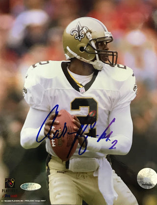 Aaron Brooks Autographed Saints 8x10 Football Photo