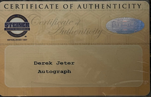 Derek Jeter Autographed 8x10 Framed Baseball Photo (Steiner)
