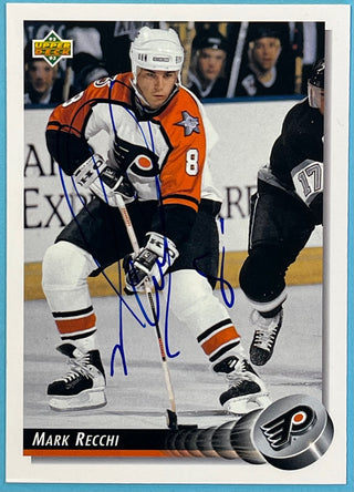 Mark Recchi Autographed 1992-93 Upper Deck Card #327