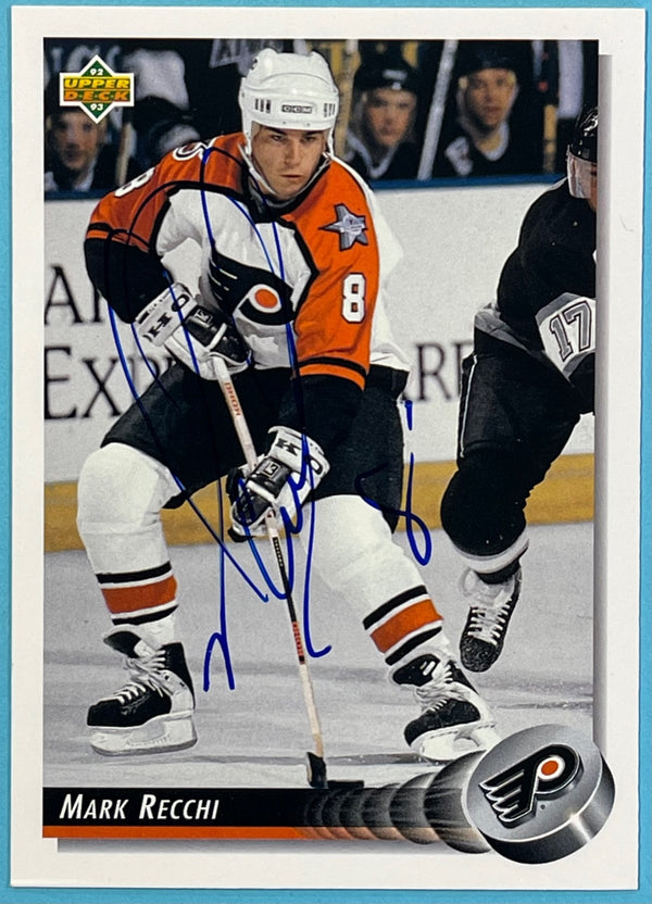 Mark Recchi Autographed 1992-93 Upper Deck Card #327