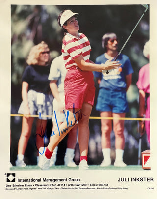 Juli Inkster Signed Golf 8x10 Photo