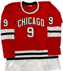 Bobby Hull Autographed Chicago Blackhawks Red XL Jersey (PSA)