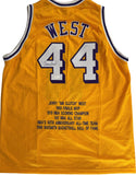 Jerry West Autographed Los Angeles Lakers Custom Jersey (JSA)