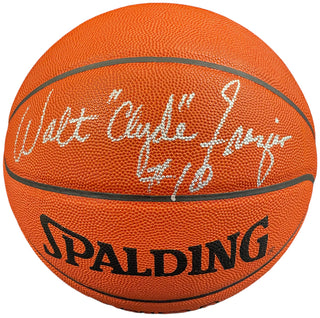 Walt Clyde Frazier Autographed Leather Spalding Basketball (JSA)