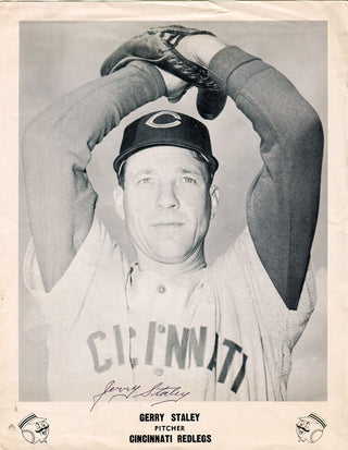Gerry Staley Autographed 8x10 Black and White Photo