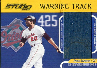 Frank Robinson 2001 Donruss Studio Warning Track Card