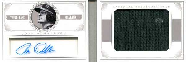 Josh Donaldson Autographed 2014 Panini National Treasures Star Card