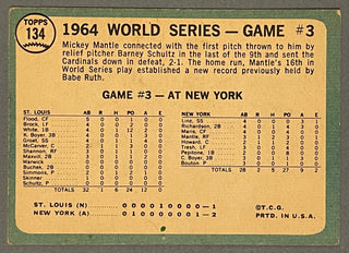 Mickey Mantle 1965 Topps Baseball Card #134