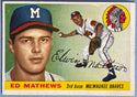 Ed Mathews 1955 Topps baseball Card #155