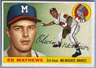 Ed Mathews 1955 Topps baseball Card #155