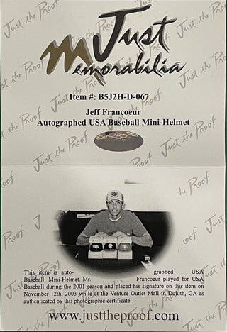 Jeff Francoeur Autographed Team USA Mini Helmet