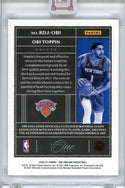 Obi Toppin Autographed 2020-21 Panini One and One Rookie Patch Card #RDJ-OBI