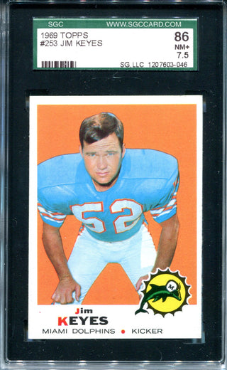 Jim Keyes 1969 Topps Card (SGC)