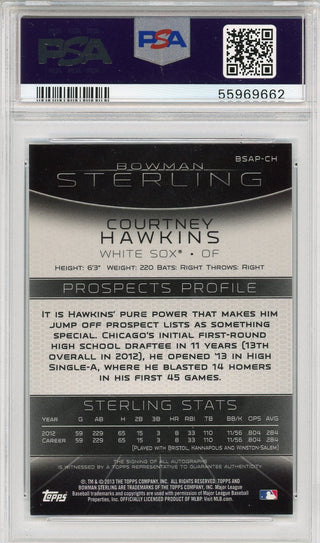 Courtney Hawkins Autographed 2013 Bowman Sterling Rookie Card (PSA Auto 10)