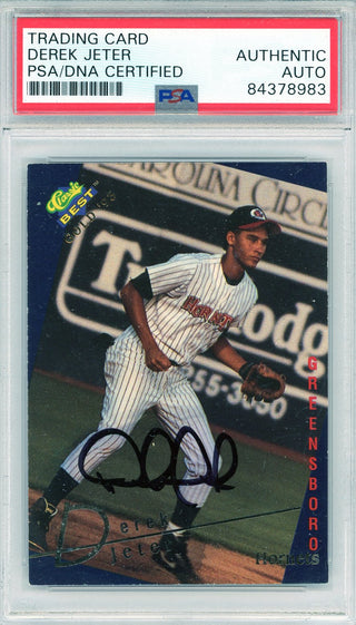 Derek Jeter Autographed 1993 Classic Best Gold Rookie Card #115 (PSA)