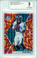 Jalen Hurts 2020 Panini Mosaic Reactive Orange Mosaic Rookie Card #222 (BGS Mint 9)