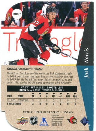 Josh Norris Upper Deck Rookie Card 2020