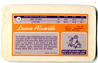 Lance Alworth 1970 Topps Super #13 Card