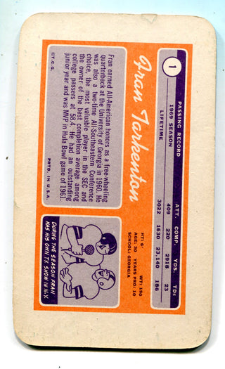 Fran Tarkenton 1970 Topps Super #1 Card