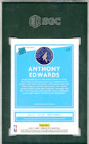 Anthony Edwards 2020-21 Panini Donruss Optic Purple Shock Prizm Rookie Card #151 (SGC)