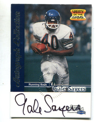 Gale Sayers 1999 Greats of The Game Autographed Card