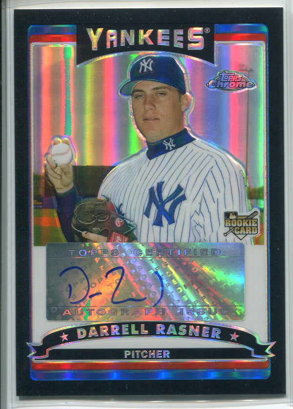 Darrell Rasner Autographed 2006 Topps Chrome Black Refractor Card 72/200