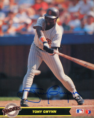 Tony Gwynn Autographed 8x10 Baseball Photo