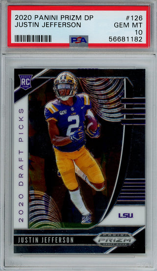Justin Jefferson 2020 Panini Prizm DP Grade 10 Card #126