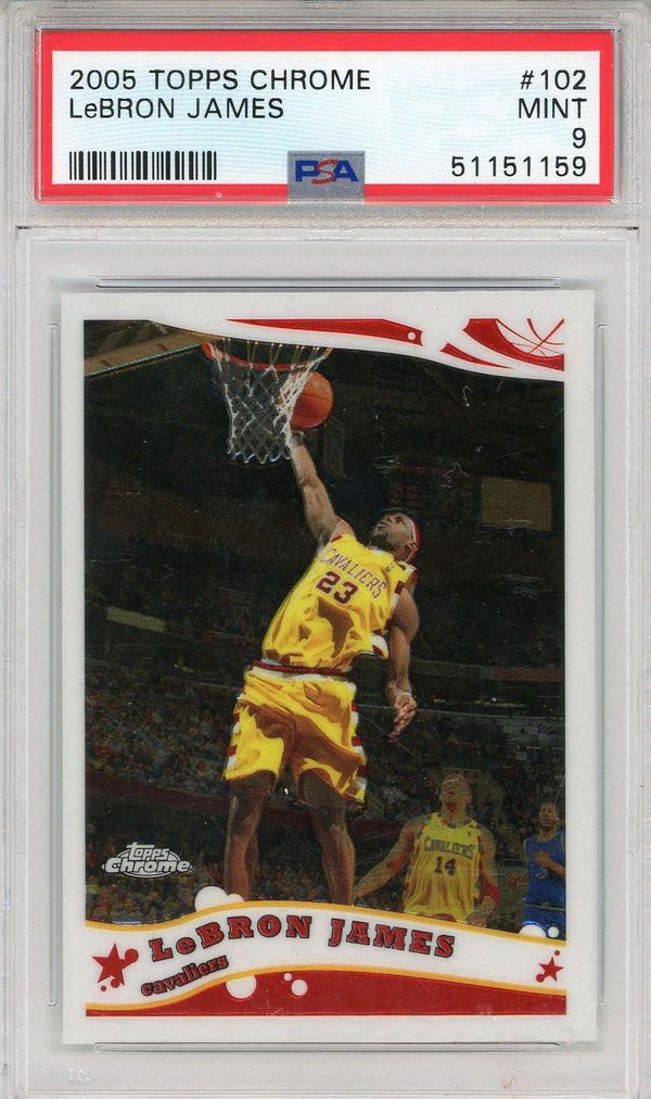 LeBron James 2005 Topps Chrome Card #102 (PSA)