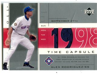 Alex Rodriguez 2002 Upper Deck Time Capsule #TCAR2 Jersey Card