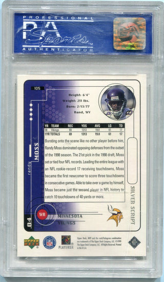 Randy Moss 1999 Upper Deck Silver Script (PSA 9)