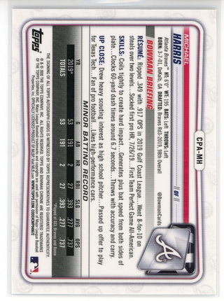 Michael Harris Autographed 2020 Bowman Chrome 1st Bowman Rookie Card #CPA-MH