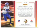Justin Jefferson Panini Phoenix Hot Routes 2020 Rookie