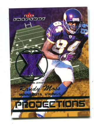 Randy Moss 2004 Fleer Snapshot Projections Jersey Card #NPRM /250