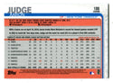 Aaron Judge 2018 Topps Chrome #100 Card
