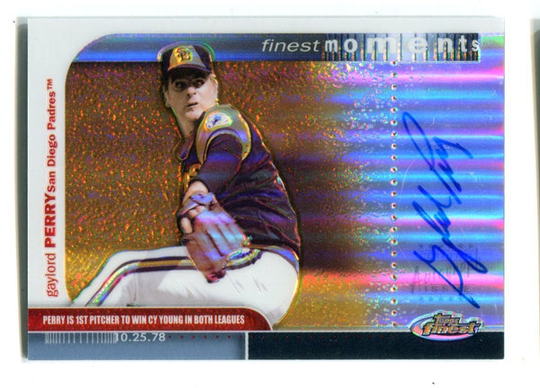 Gaylord Perry 2003 Topps Finest Moments Autographed Card #FMAGP