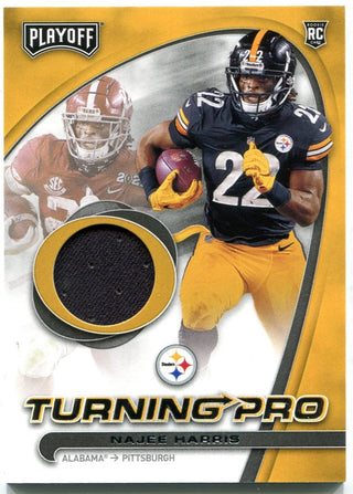 Najee Harris Panini Playoff Jersey Card Turning Pro Rookie