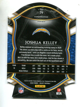 Joshua Kelley 2020 Panini Select #79 Orange Concourse Prizm Die-Cut