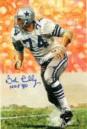 Bob Lilly" HOF 80" Autographed 1992 Goal Line Art Card