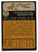 Goose Gossage 1973 Topps Card #174
