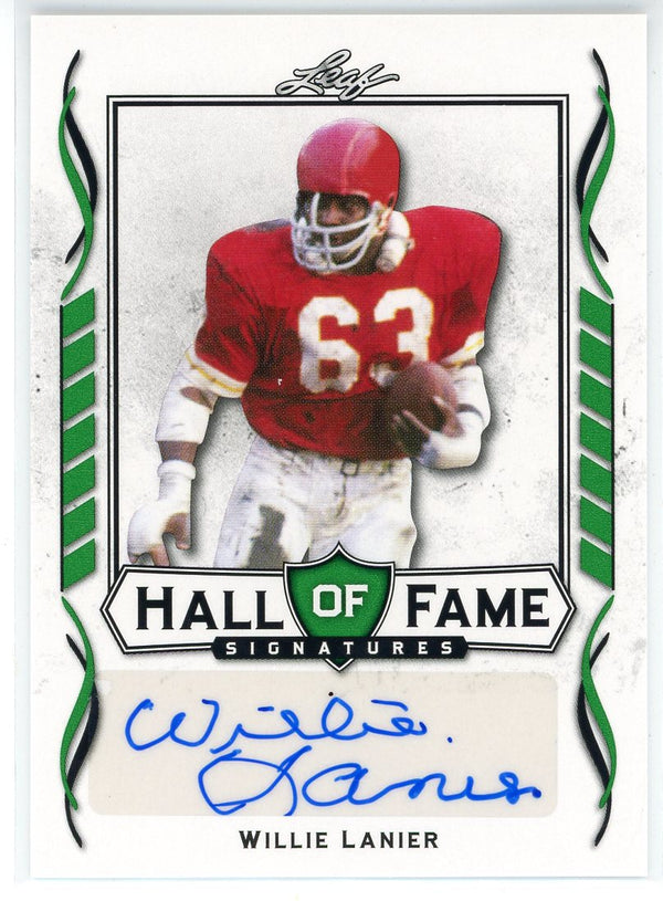 Willie Lanier Autographed 2021 Leaf Hall of Fame Card #HOF-WLI