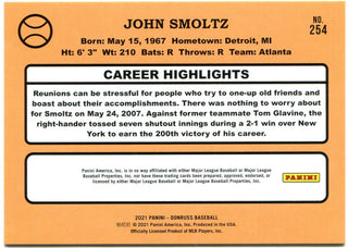 John Smoltz Panini Donruss 2021 1027/2021