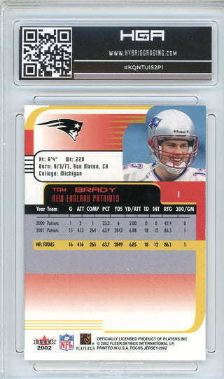 Tom Brady 2002 Fleer Focus Jersey Edition Card #1 (HGA 8)