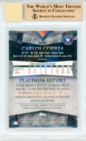 Carlos Correa Autographed 2014 Bowman Platinum Prospect Atomic Refractors Card #APCCO (BGS 9.5/10)