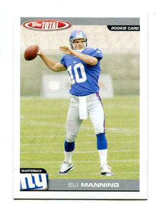Eli Manning 2004 Topps Total Rookie Card #350