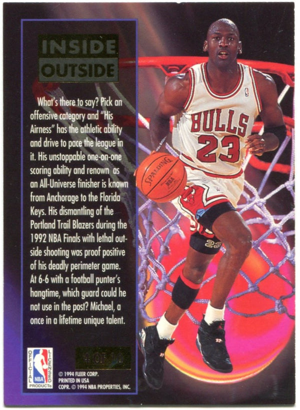 Michael Jordan Fleer Ultra Inside Outside
