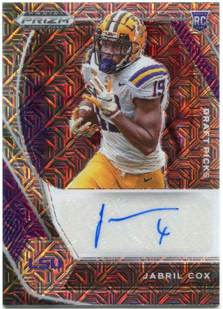 Jabril Cox Panini Prizm Draft Picks Auto Rookie 16/25