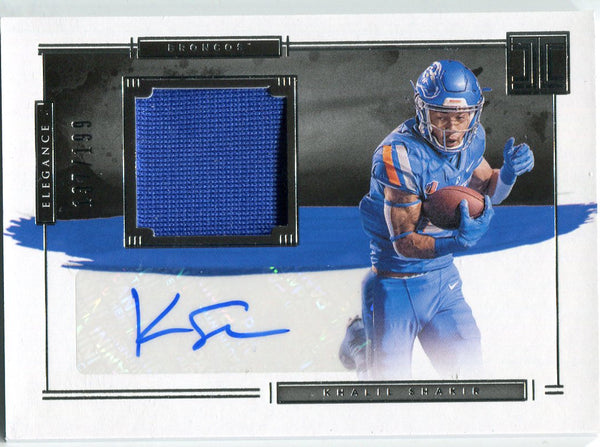 Khalil Shakir 2022 Panini Chronicles Draft Picks Impeccable Autographed Relic Rookie Card /199