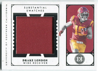 Drake London 2022 Panini Chronicles Draft Picks Encased Rookie Jersey Card