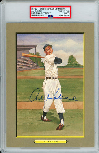 Al Kaline Autographed Perez Steele Great Moments Post Card (PSA)